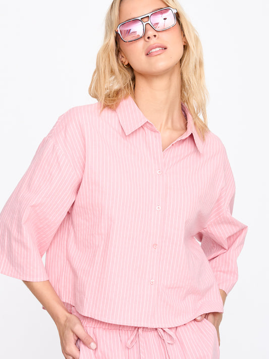 Bluse aus Baumwoll-Mix