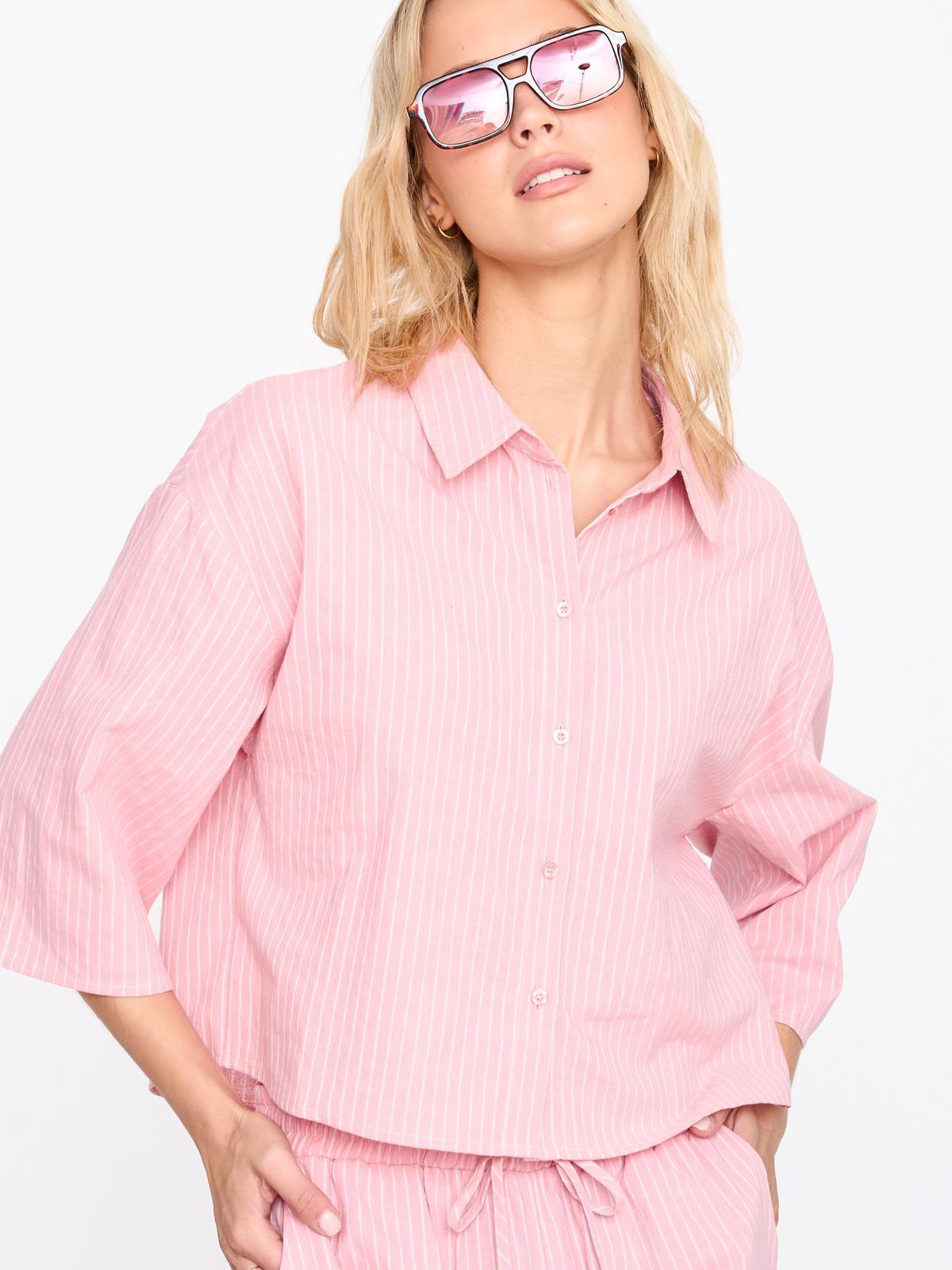 Bluse aus Baumwoll-Mix