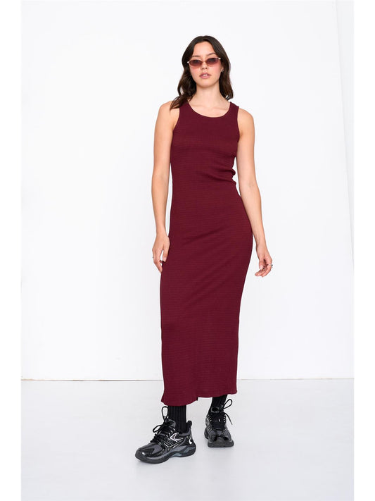 Kleid in Bordeaux