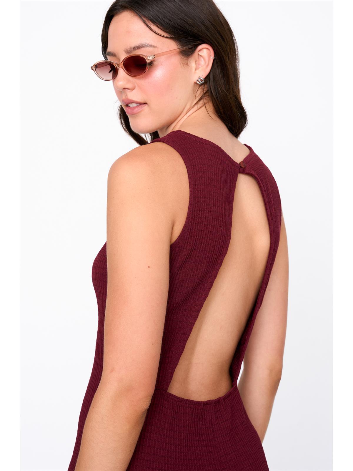 Kleid in Bordeaux