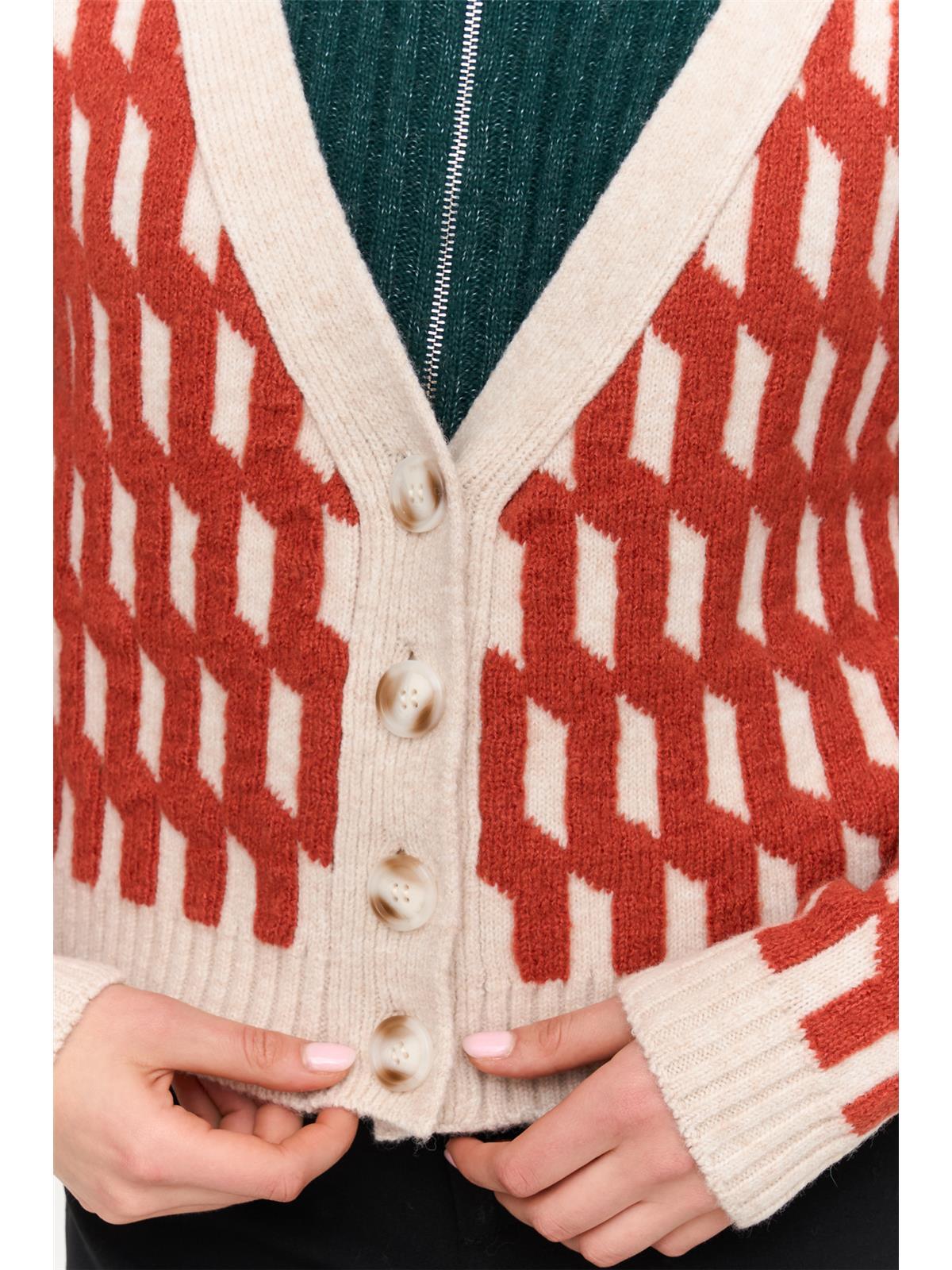 Cardigan gemustert