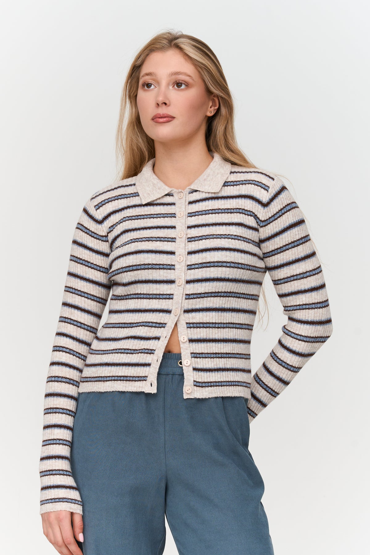 Cardigan gestreift