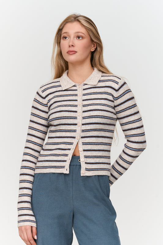 Cardigan gestreift