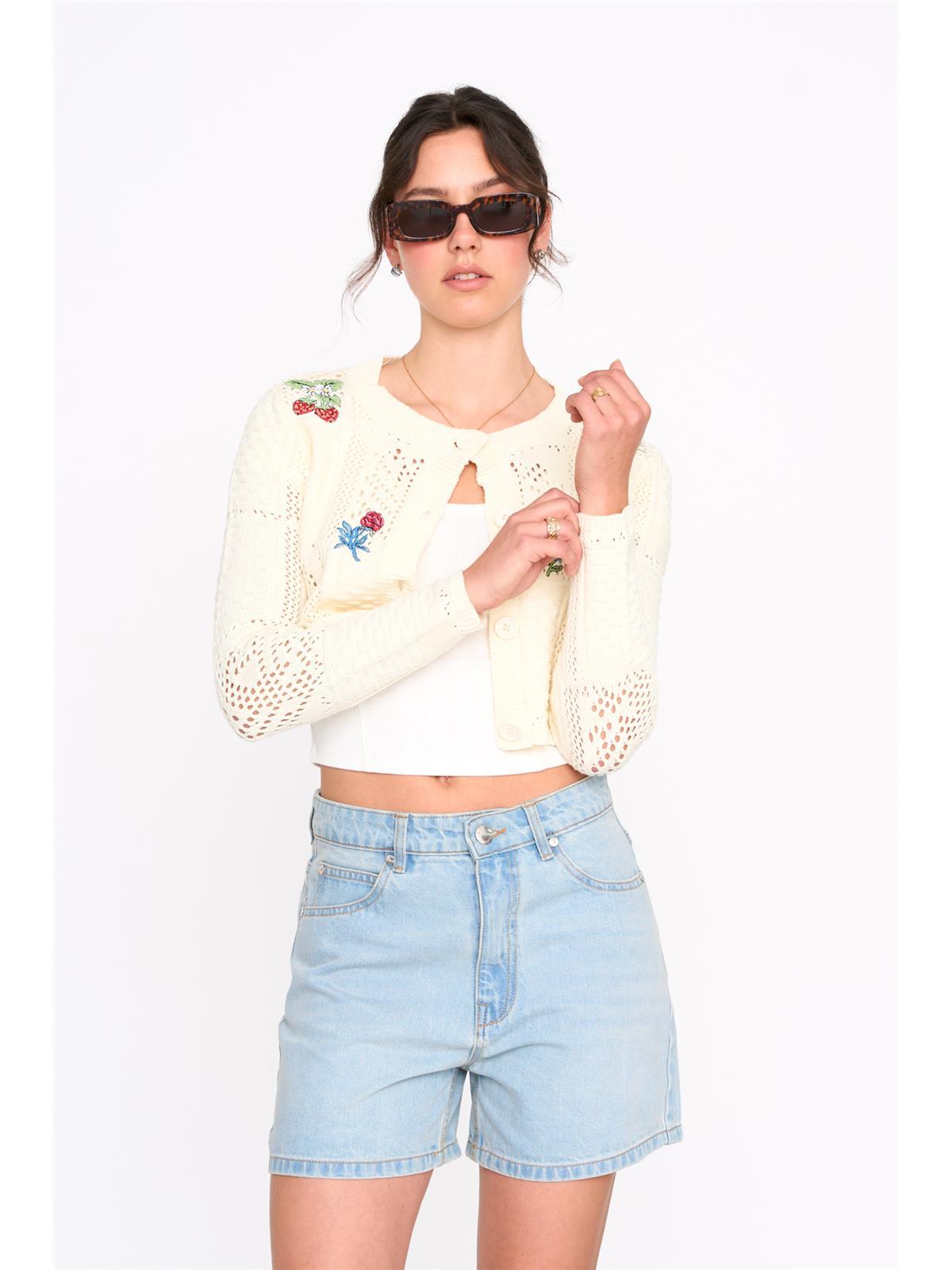 Cardigan mit Stickerei