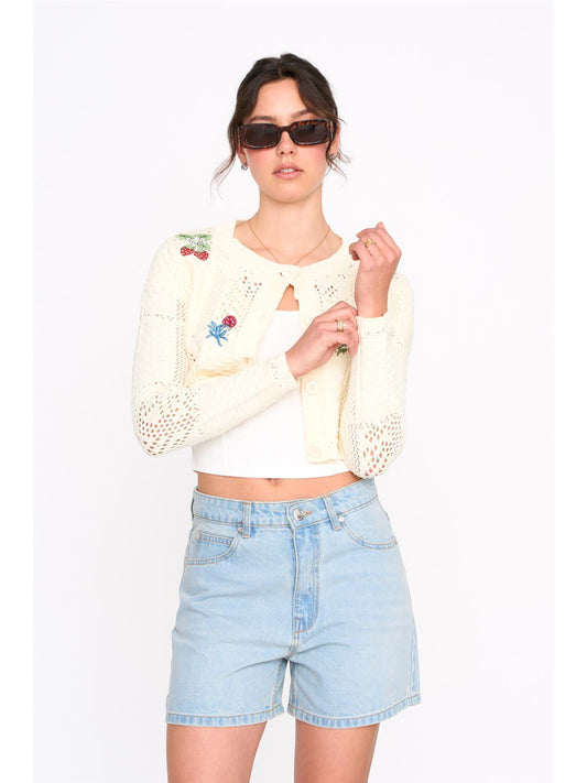 Cardigan mit Stickerei