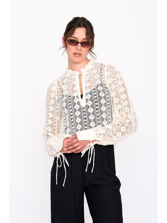 Bluse aus Spitze