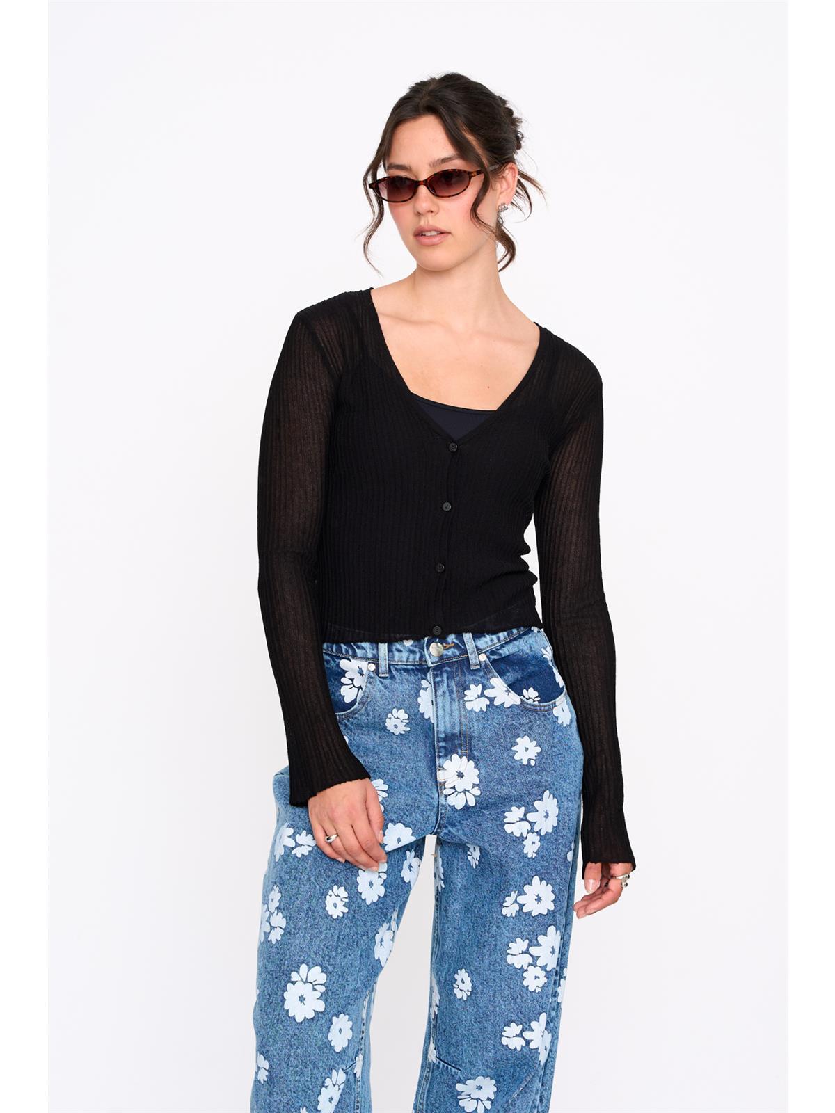 Cardigan aus Viskose-Mix