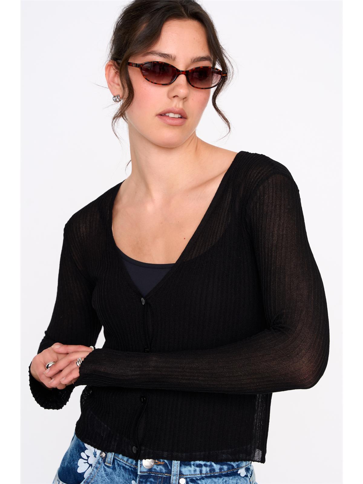 Cardigan aus Viskose-Mix