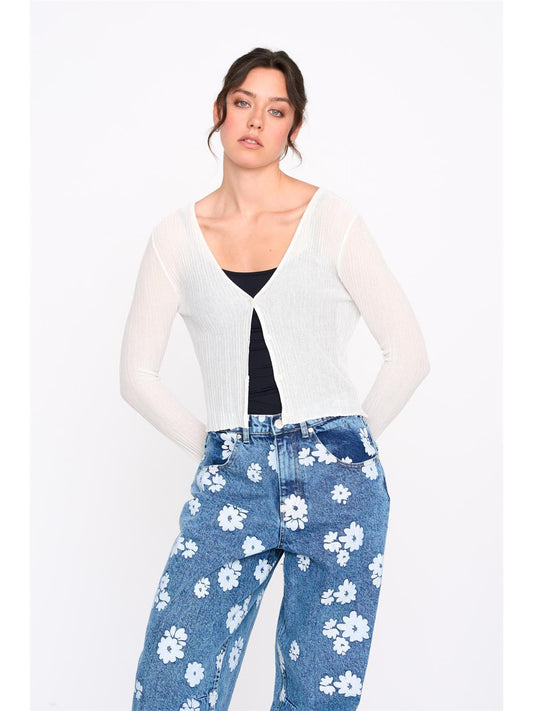 Cardigan aus Viskose-Mix