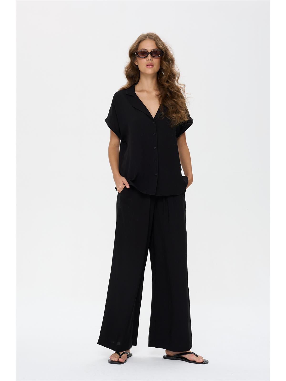 Bluse in Schwarz