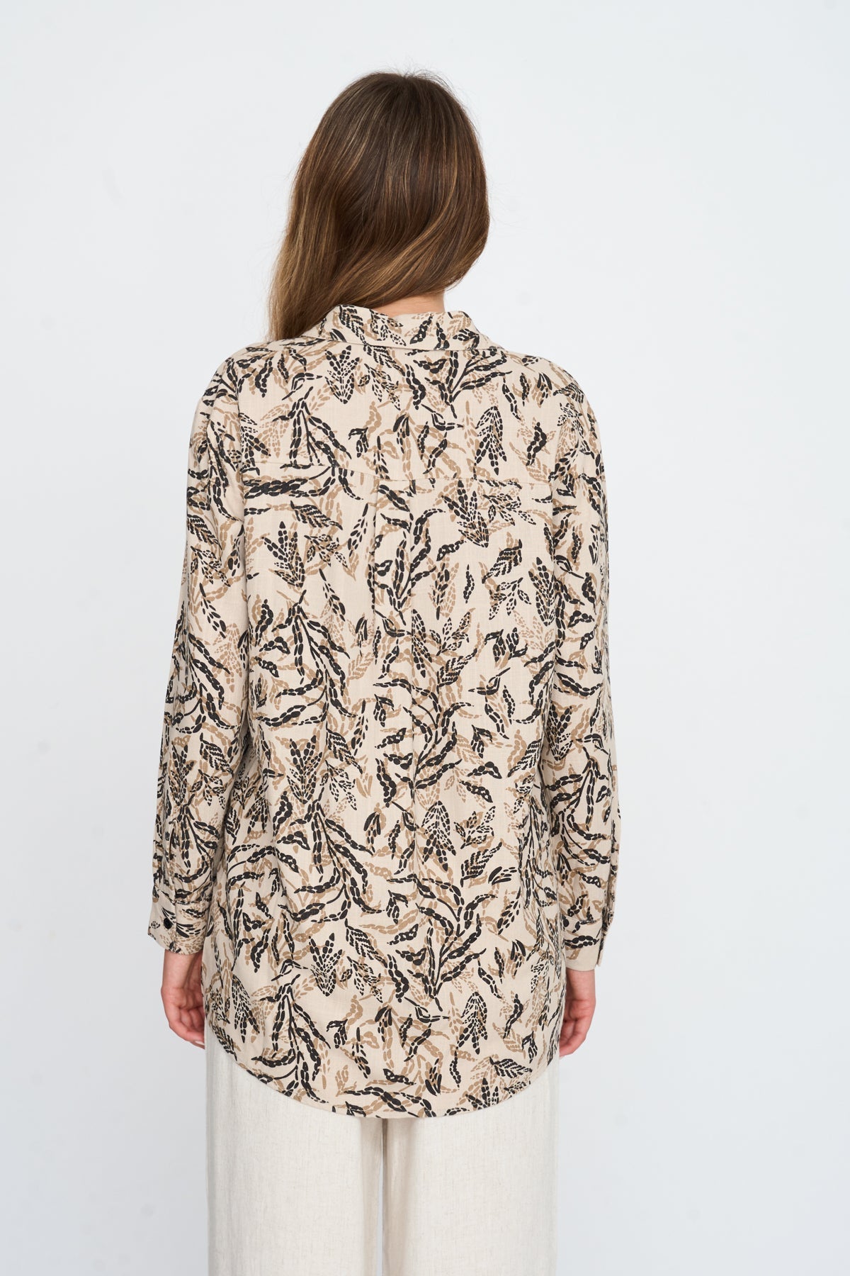 Bluse aus Viskose-Leinen-Mix