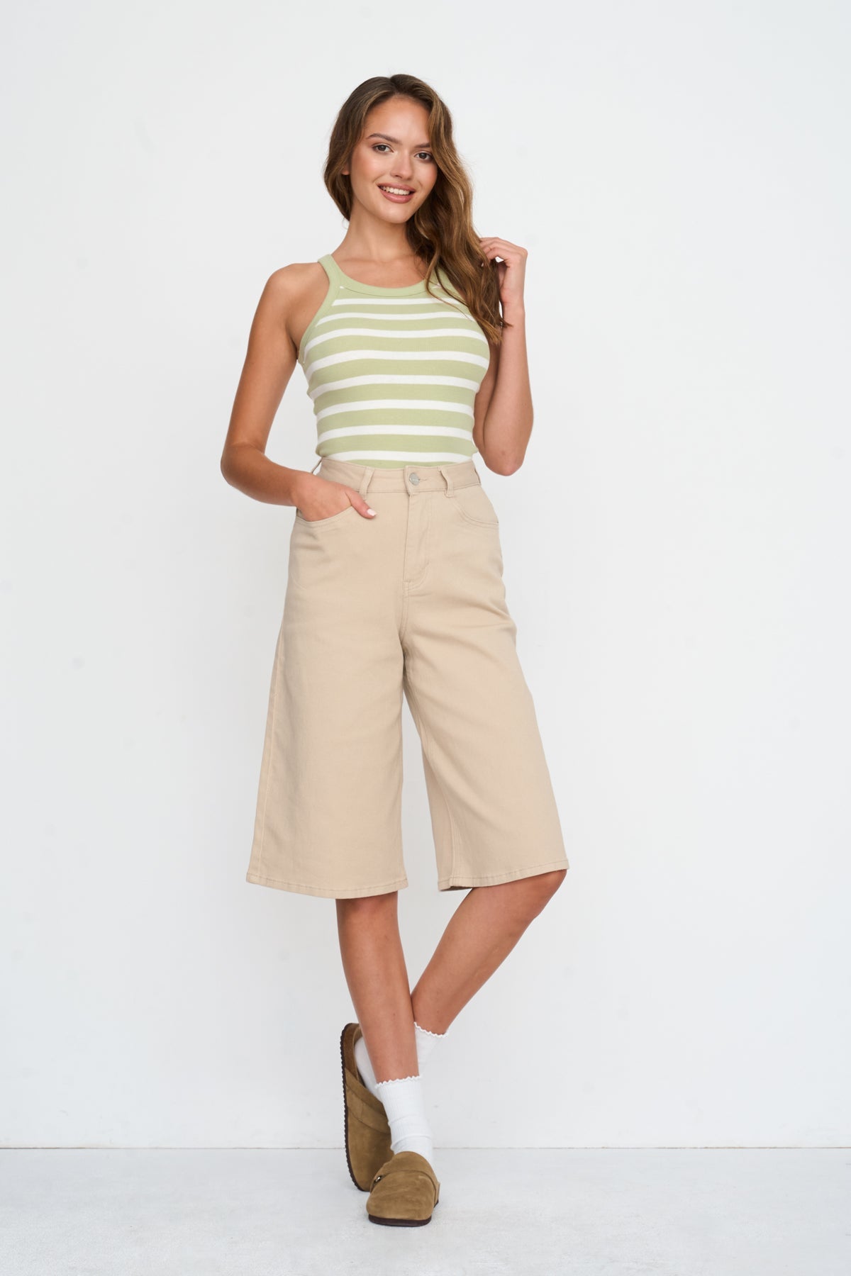 Shorts aus Baumwoll-Mix